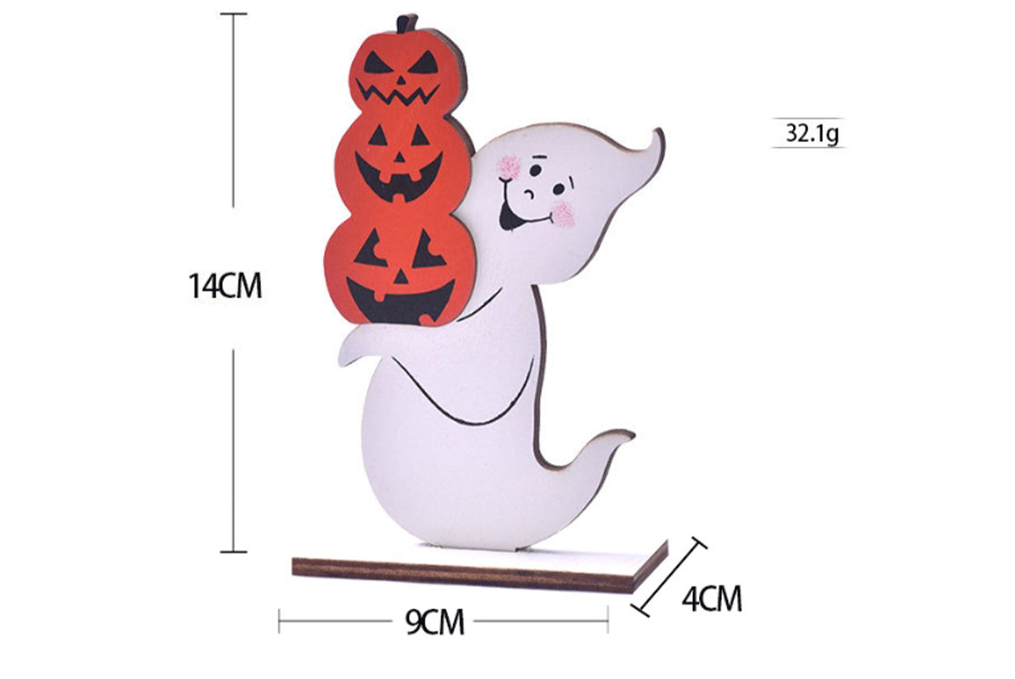 **Halloween Wooden Ornaments | Witch Ghost Themed Painted Decorations**