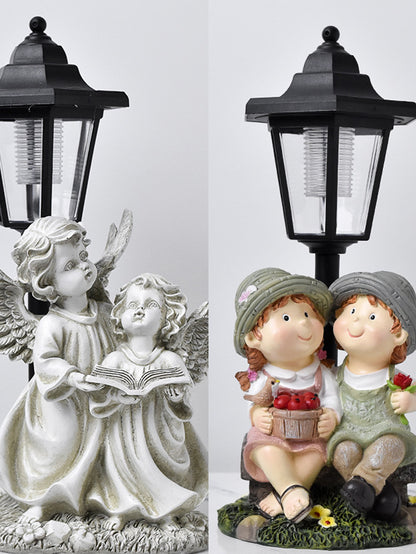 Solar Resin Angel Ornaments