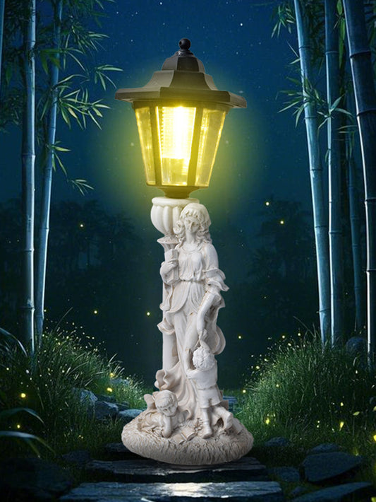Angel Holding Book Mother and Child Resin Ornaments