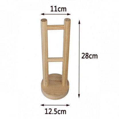 Solid wood headphone stand