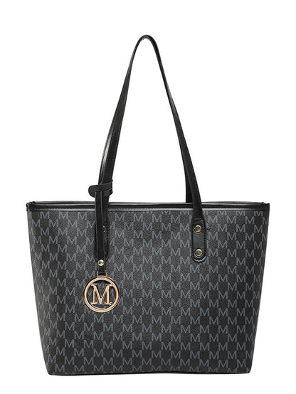 Fashionable retro commuter tote bag