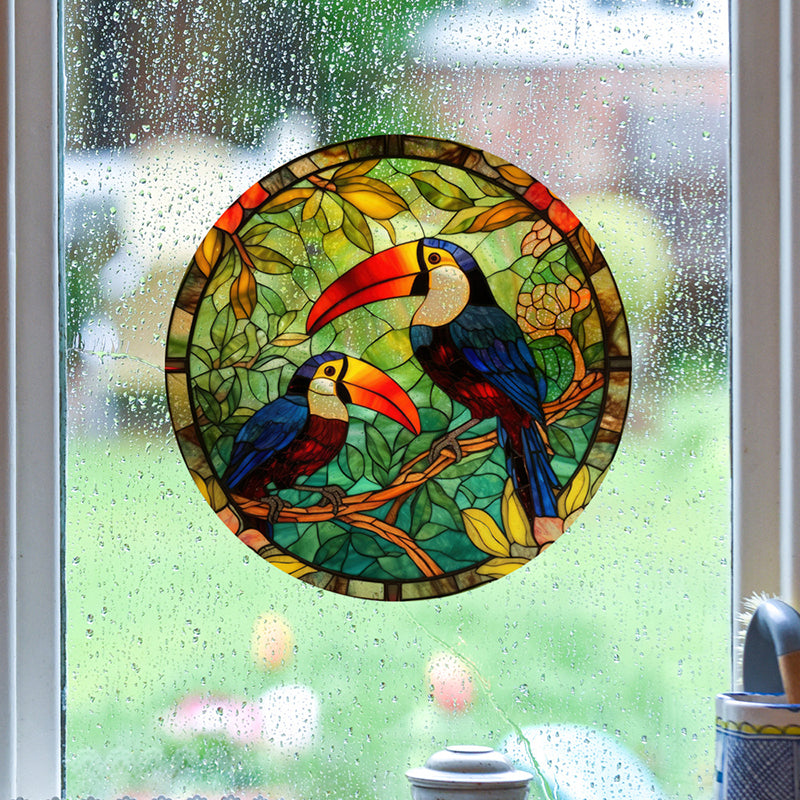 Bird strike warning stickers Colored static glass stickers