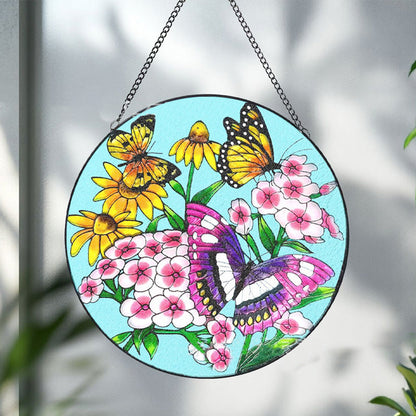 Butterfly glass pendant Garden Decoration Gift