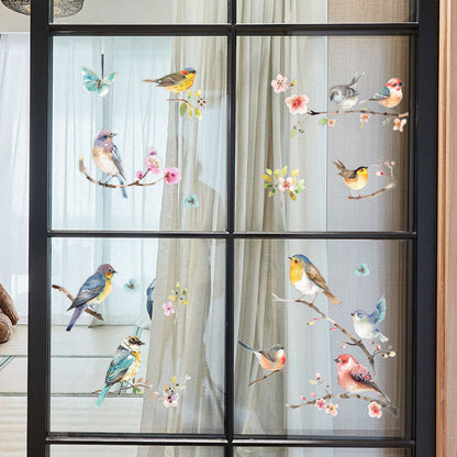 Double-sided colored static glass sticker