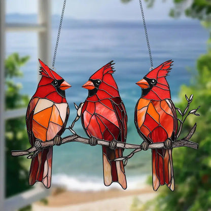Angel Warrior Three Priests Stained Glass Sun Catcher