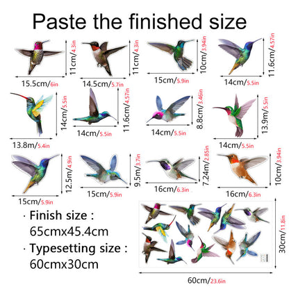 Double-sided colored static glass sticker