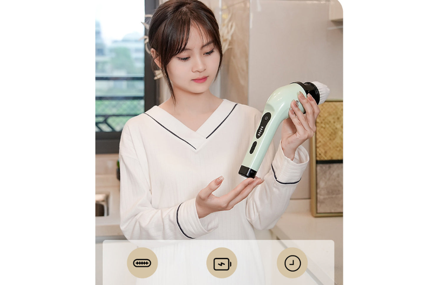 Waterproof Cordless Electric Cleaning Brush