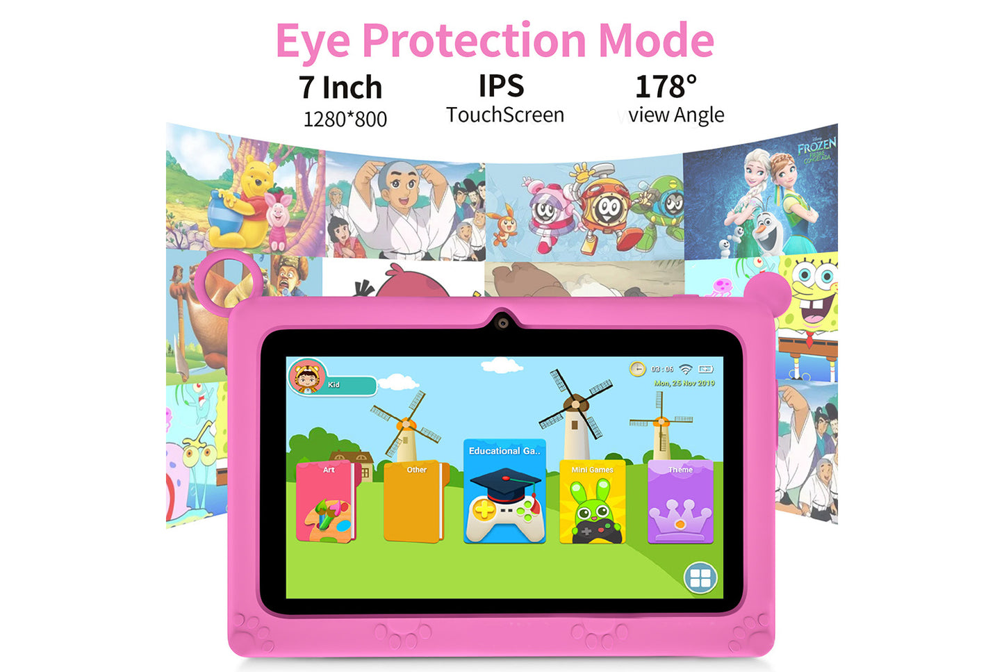 7-inch Q88 Kids Tablet with HD Eye Protection Screen