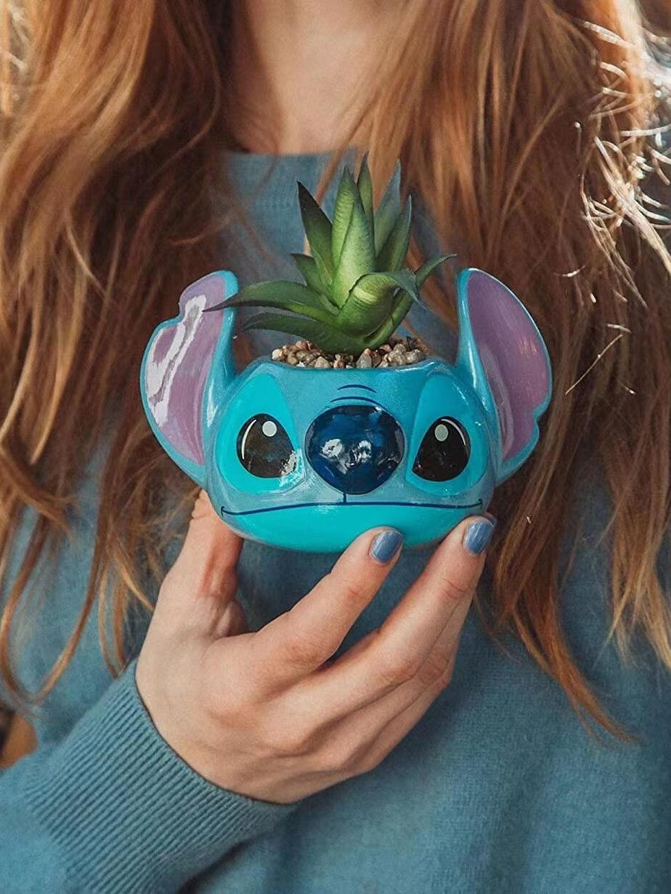 Cute cartoon Stitch succulent flower pot