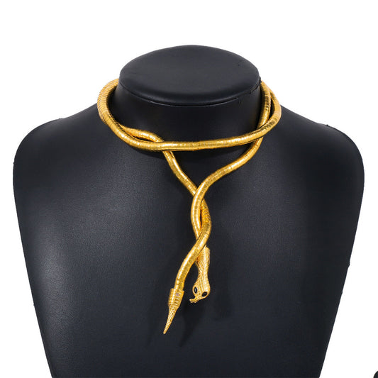 Statement Wrap Snake Necklace Adjustable Bracelet