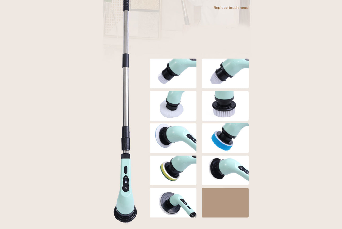 Waterproof Cordless Electric Cleaning Brush