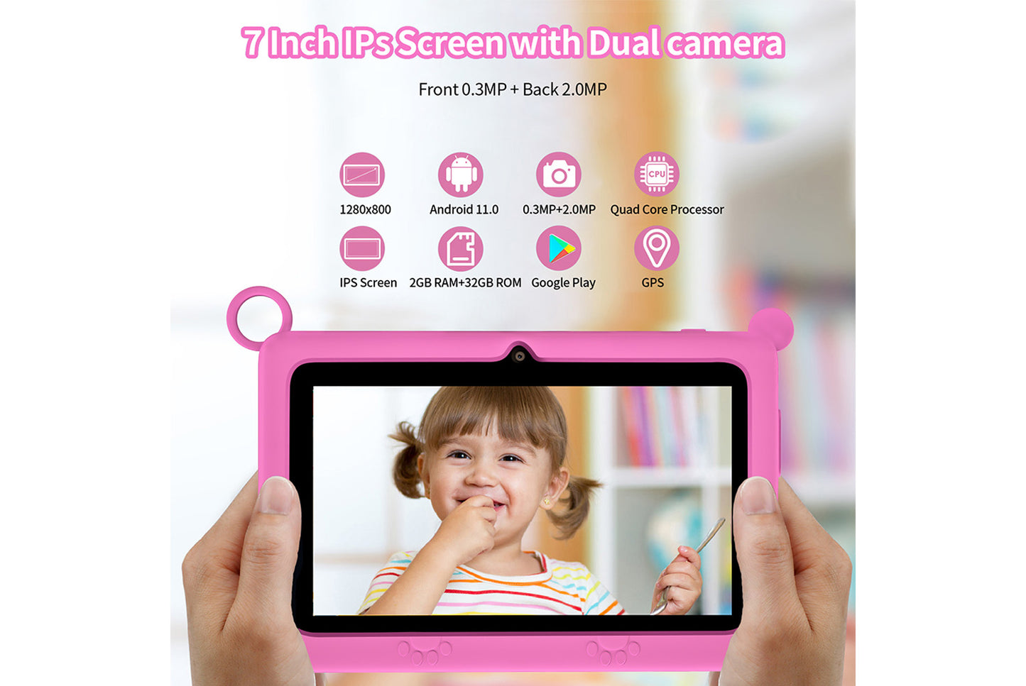 7-inch Q88 Kids Tablet with HD Eye Protection Screen