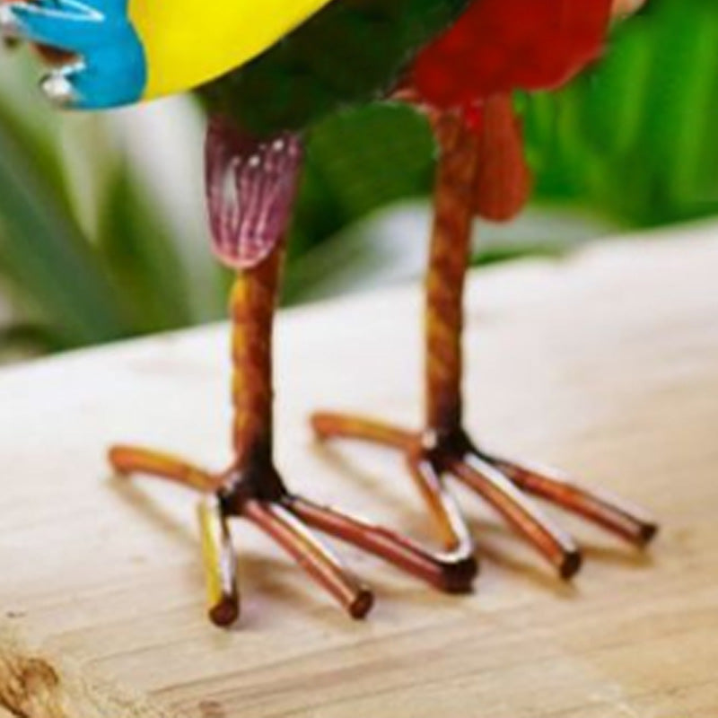 Colorful iron rooster ornaments