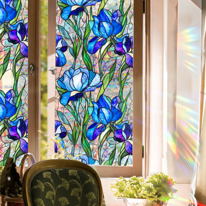 Colorful rainbow static glass sticker