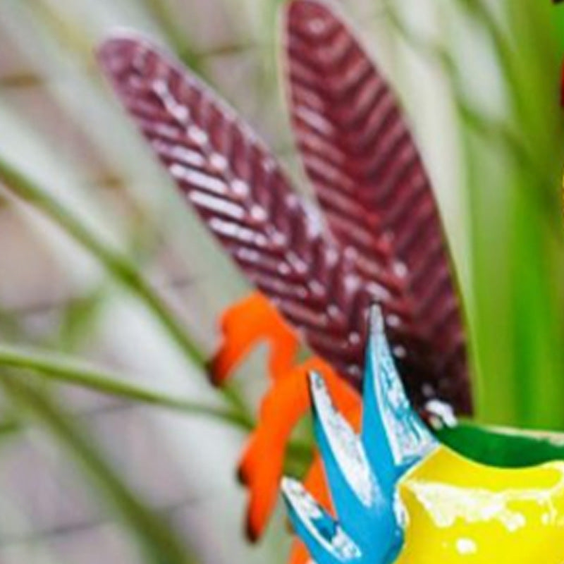 Colorful iron rooster ornaments