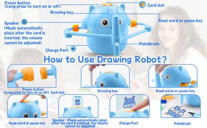 **Smart Children's Drawing Robot (with Pen and Card Insertion)**