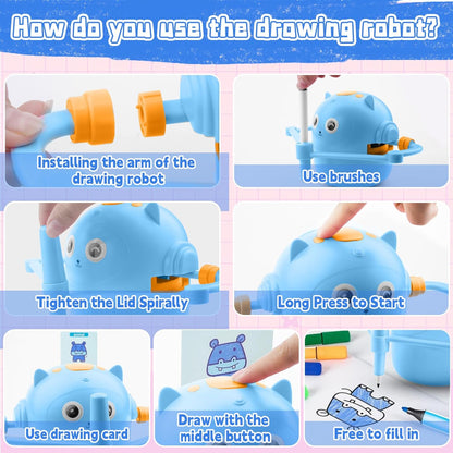 **Smart Children's Drawing Robot (with Pen and Card Insertion)**