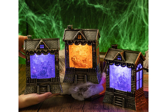 **Halloween LED Light-Up Wind Lantern | Ghost Festival Scene Decoration Props**
