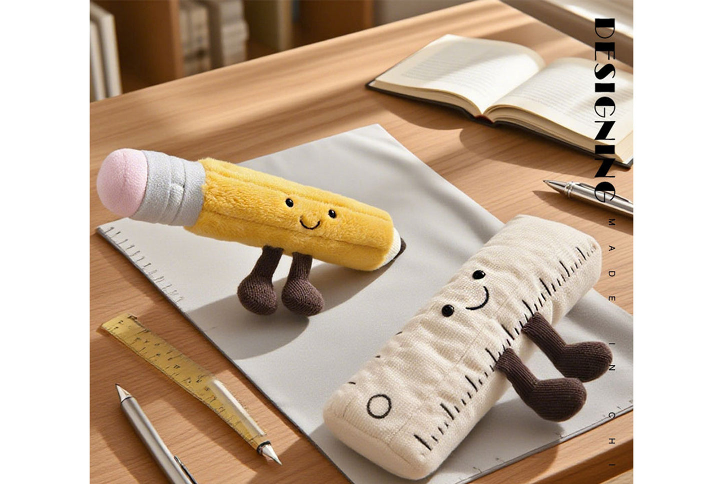 **Christmas Fun Stationery Plush Toy Set**