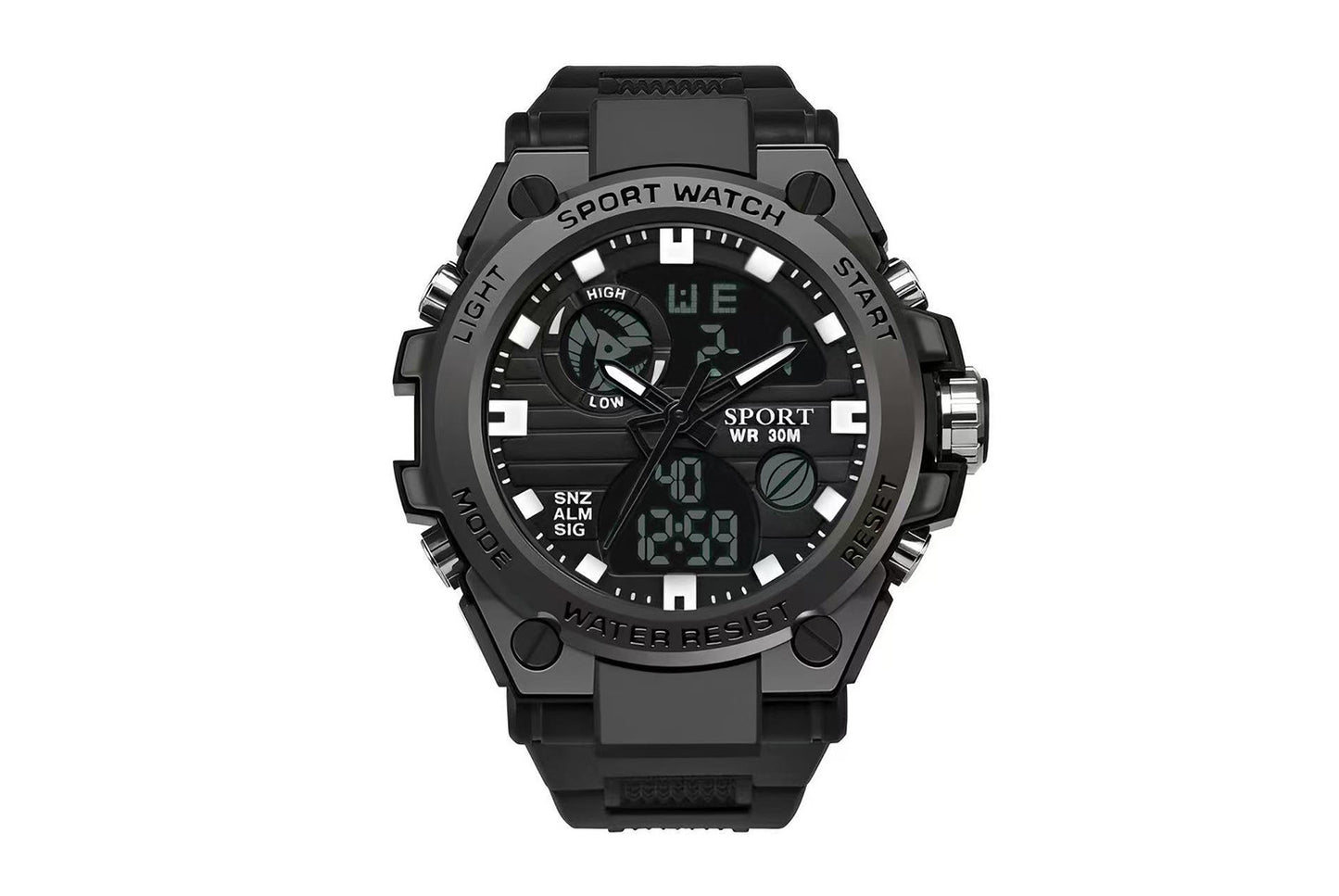 Waterproof sports electronic watch