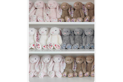 Floral Fabric Lop-Eared Rabbit Plush Toy