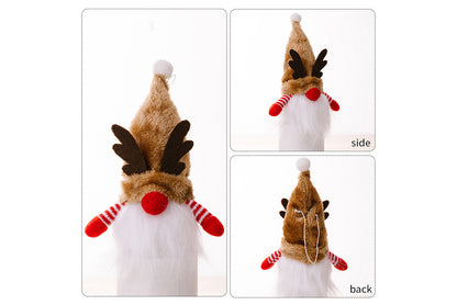 **Christmas Cute Rudolph Light-Up Faceless Doll Ornament**