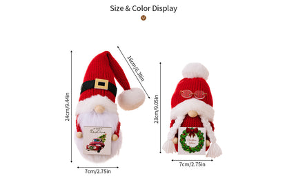 **Christmas Pom-Pom Knit Hat with Rudolph Figurine**