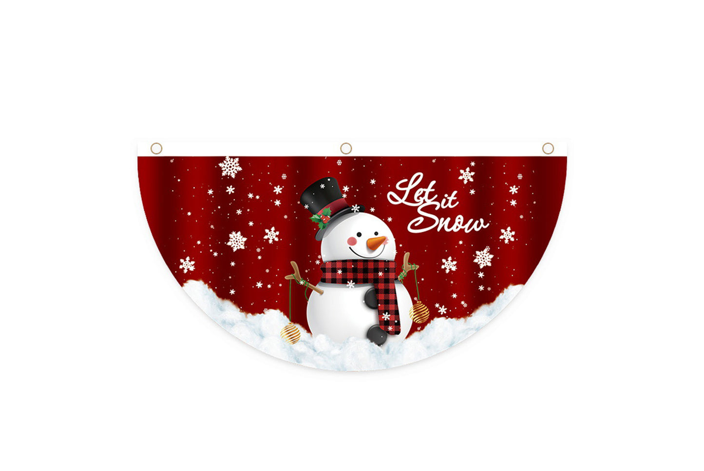 **Christmas Fan-Shaped Flag Outdoor Decoration**