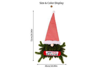 **Christmas Elf Wreath with Faceless Doll Decoration**