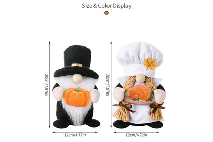 **Thanksgiving Chef Rudolph Doll | Pumpkin Gnome Doll**