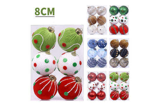 **Exquisite Cloth-Wrapped Foam Christmas Ball Set**