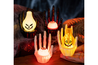 **Halloween Ghost Hand Pumpkin Lantern | Mood Lighting Props**