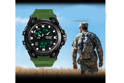 Waterproof sports electronic watch