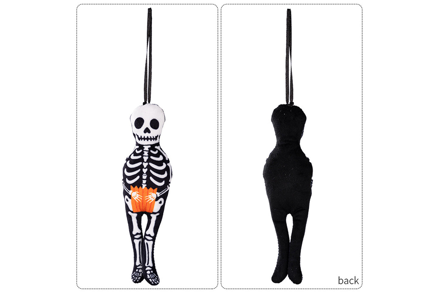 **Halloween Fabric Pendant | Pumpkin Ghost Black Cat Skull Theme Decoration**
