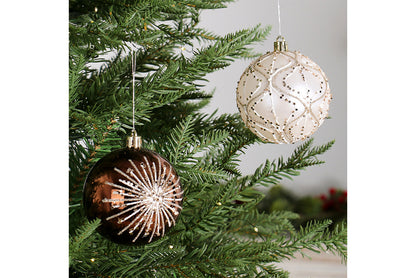 **Set of 6 Painted Christmas Balls**