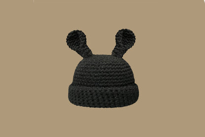 **Handmade Bunny Ear Knitted Hat (Autumn/Winter Warm Knitted Hat)**