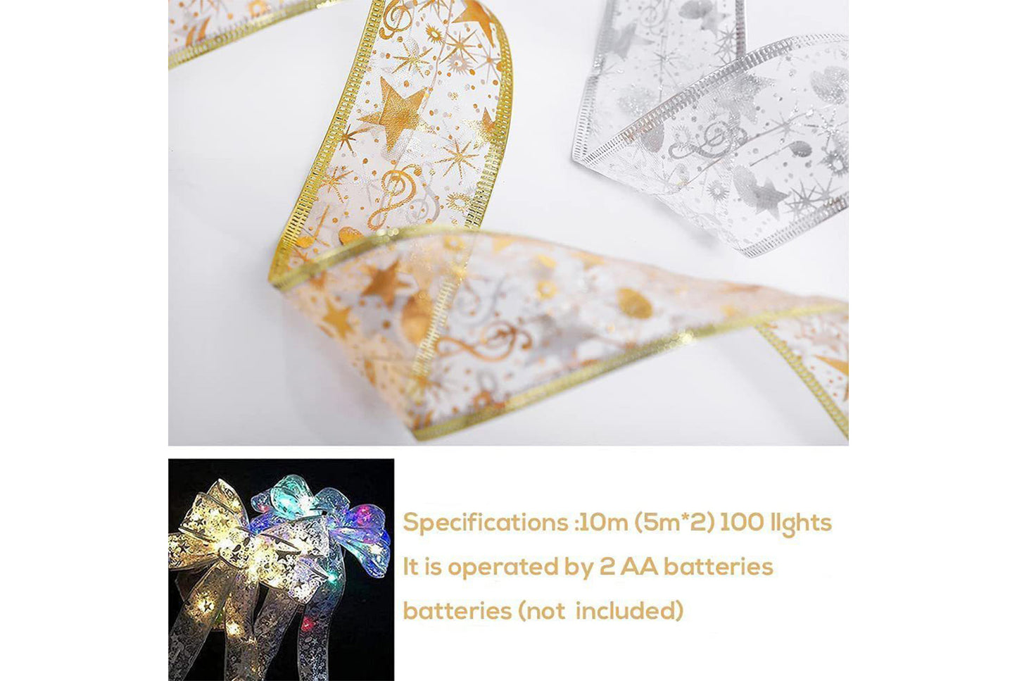 **Christmas Ribbon LED String Lights**