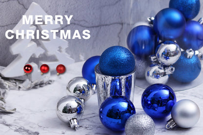**3cm Christmas Ball Ornament Set (24 pieces)**