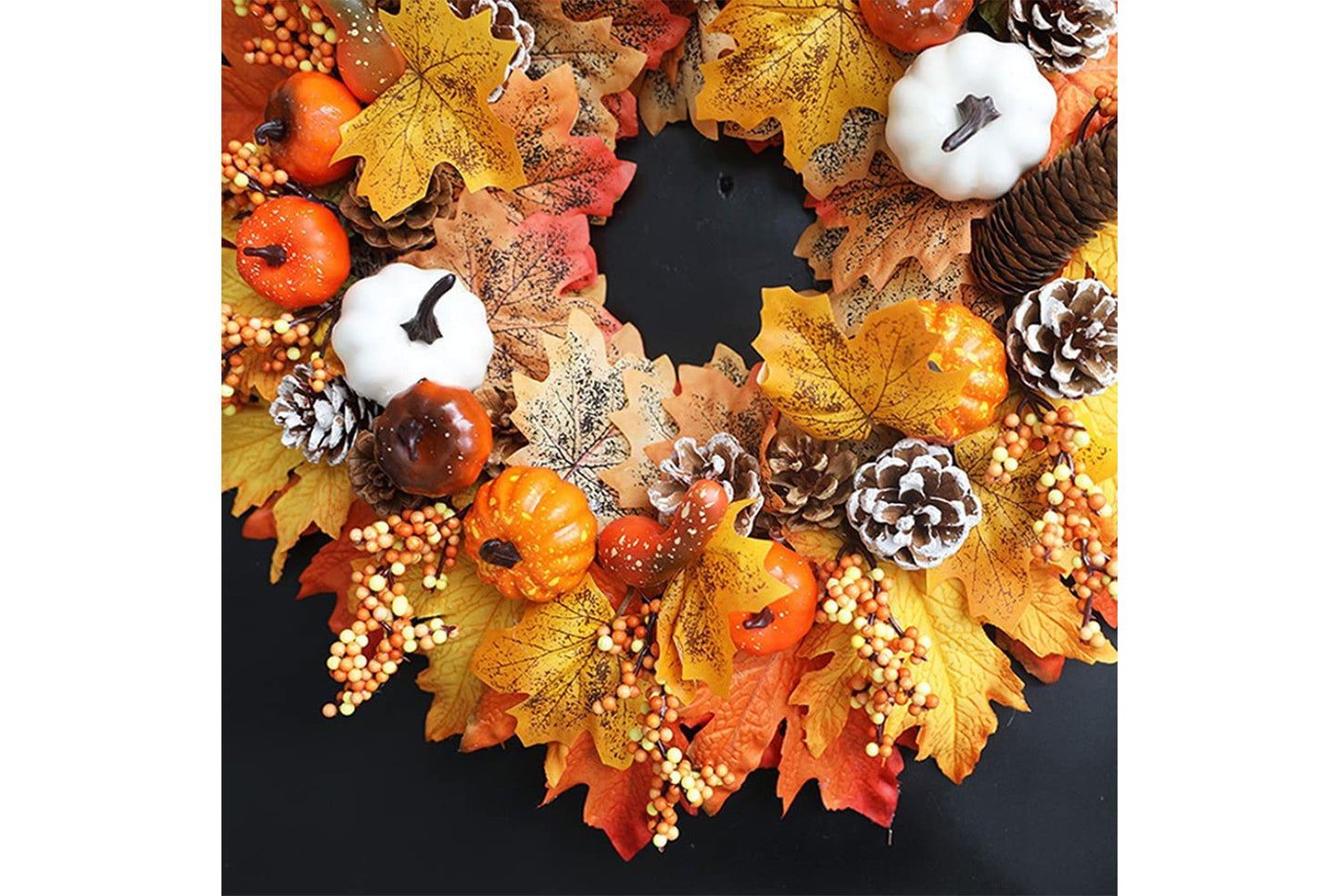 50cm Berry Pumpkin Door Hanging Decoration