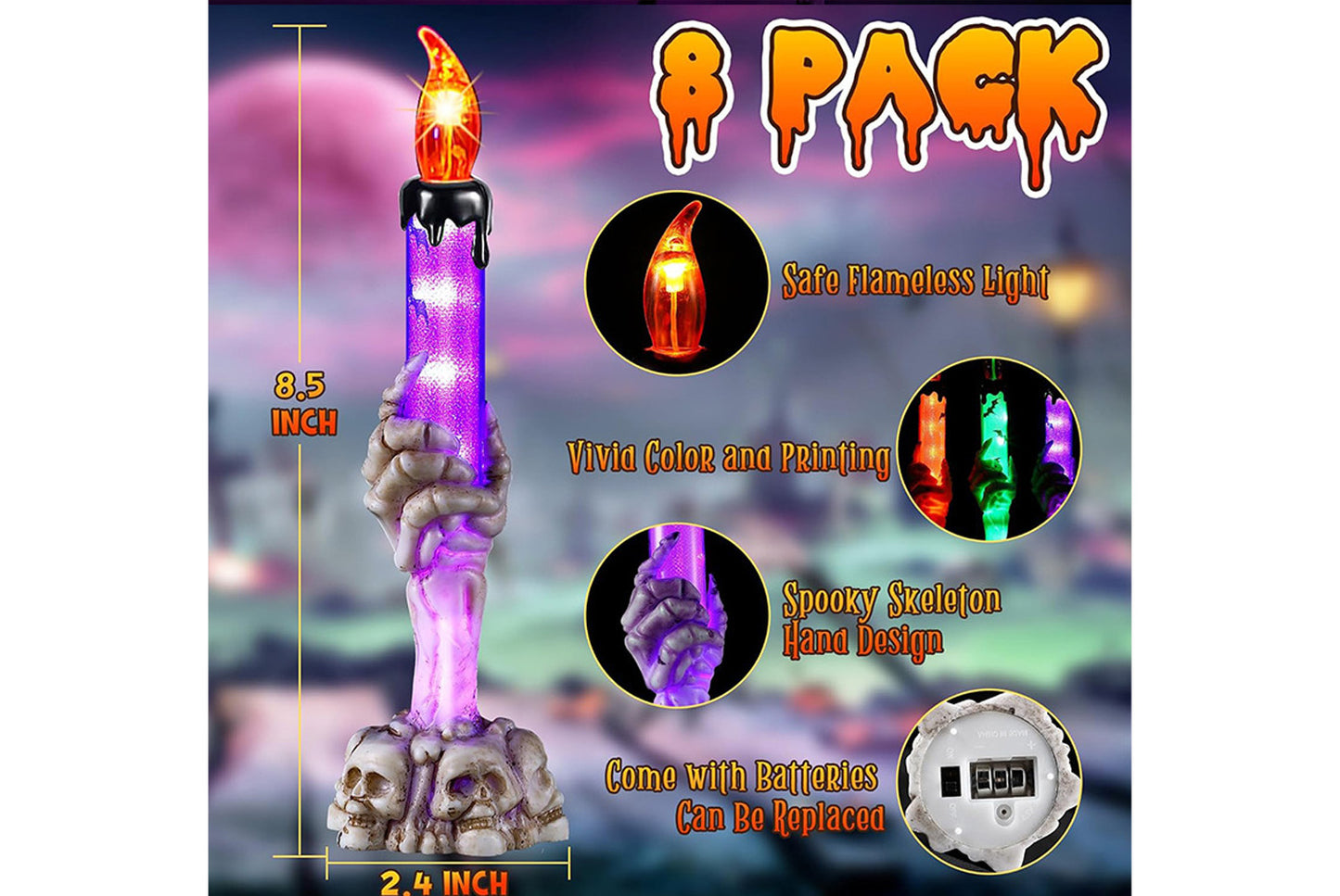 Halloween LED Ghost Hand Candle | Ghost Festival Themed Decoration Props