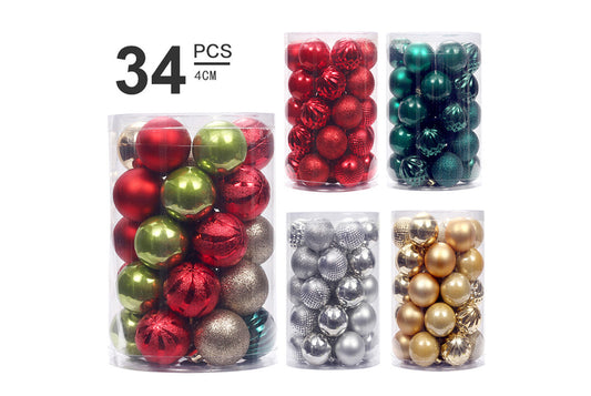 **4cm/34 pcs Tube of Special-Shaped Christmas Balls**