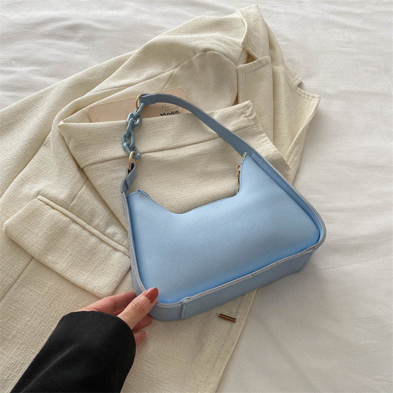 Solid color chain women's bag