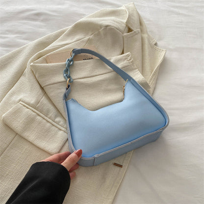Solid color chain women's bag