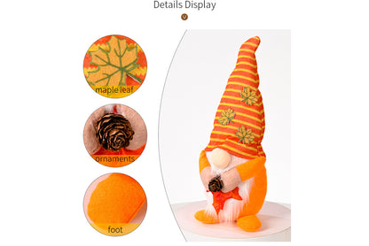 **Autumn Maple Leaf Rudolph Doll | Thanksgiving Dancing Hat Ornament**