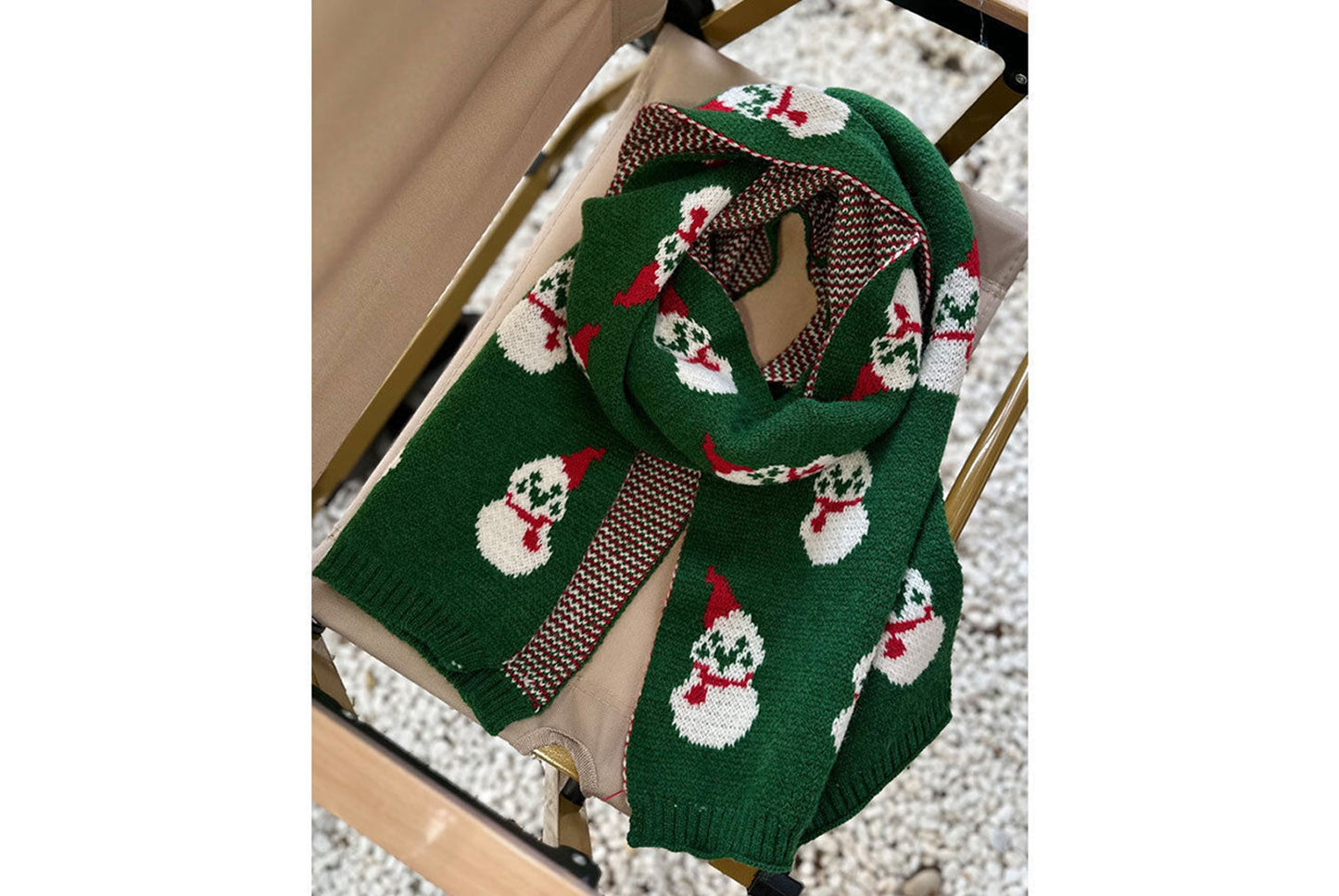 **Christmas Knitted Scarf (Red and Green Available)**