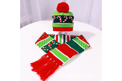 **Christmas LED Light Reindeer Jacquard Scarf**