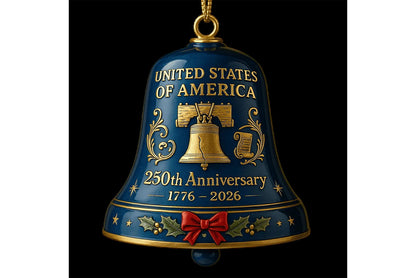 **U.S. 250th Anniversary Bell Ornament**