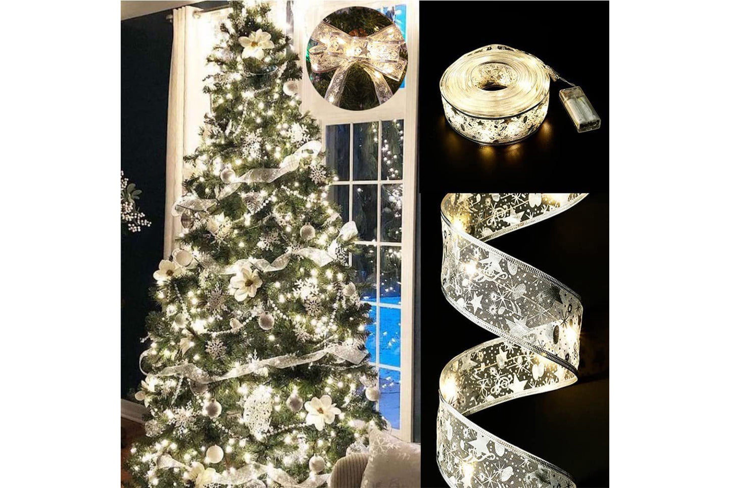 **Christmas Ribbon LED String Lights**