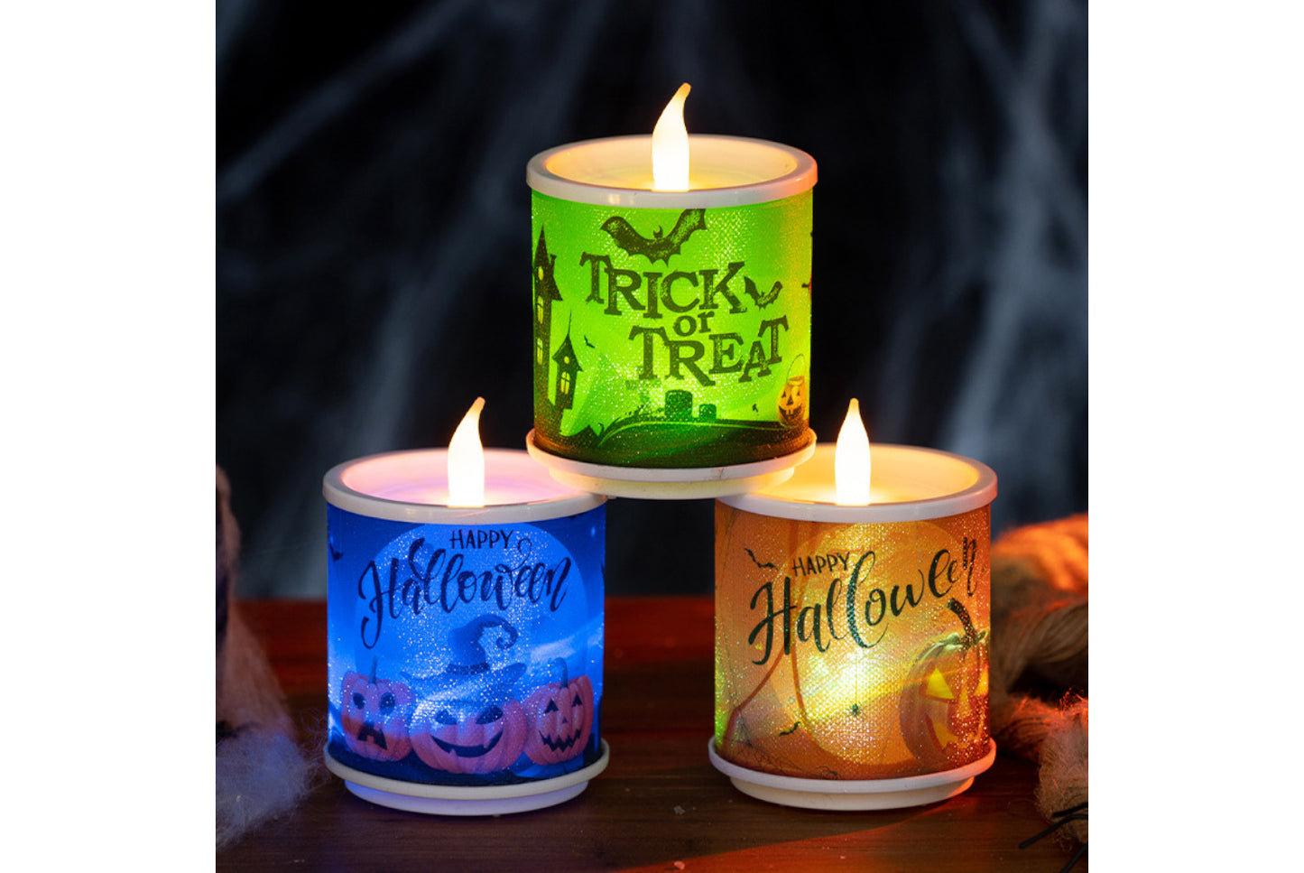 Halloween Electronic Candle Light | Horror-Themed Decorative Ornaments