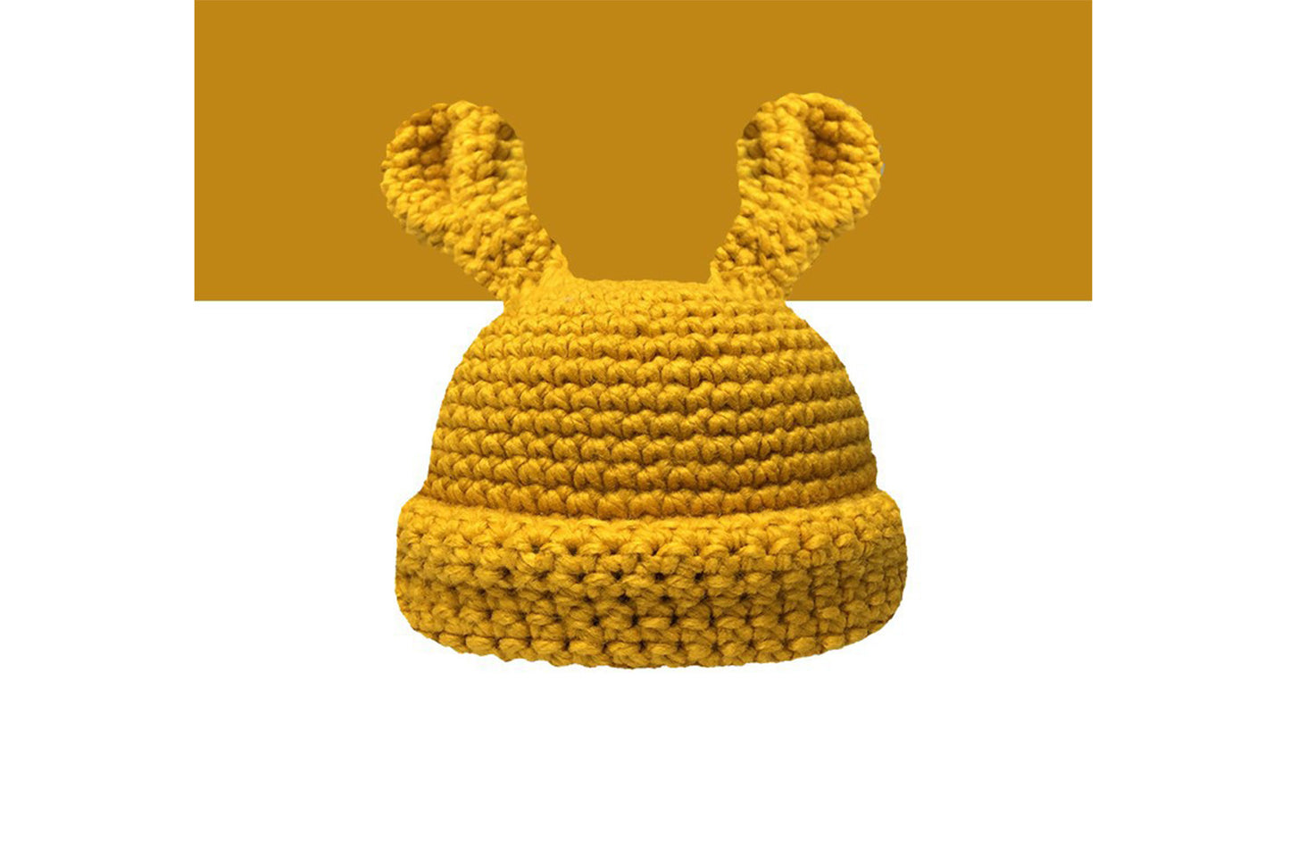 **Handmade Bunny Ear Knitted Hat (Autumn/Winter Warm Knitted Hat)**